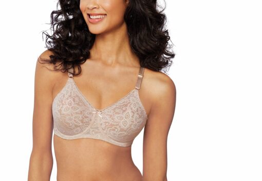 Bali Women's N Smooth Stretch Lace Underwire Bra Df3432 38DD Rosewood