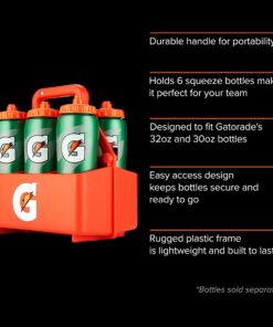 Alternative view of Gatorade 6ct Squeeze Bottle Carrier, Team Equipment, Bottle Caddy, Bottle Holder, Bottles Not Included, Orange