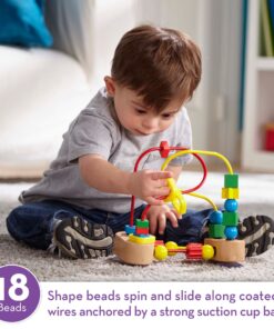 Alternative view of Melissa & Doug First Bead Maze - Wooden Educational Toy for Floor, High Chair, or Table - Infant Maze Toy, Bead Maze Toys For Toddlers And Babies 4.2 x 7 x 8.6 inches ; 1.3 pounds Standard