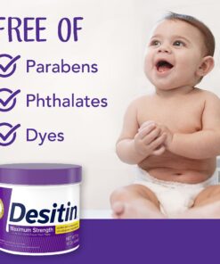 Desitin Maximum Strength Baby Diaper Rash Cream with 40% Zinc Oxide for Treatment, Relief & Prevention, Hypoallergenic, Phthalate- & Paraben-Free Paste, 16 oz 1 Pound (Pack of 1) 26 81t4QBT7DWL 1