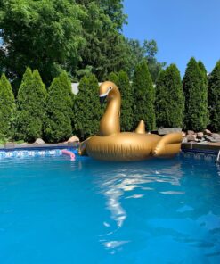Jasonwell Giant Inflatable Pool Float - Golden Swan Pegasus Pool Floatie Summer Beach Swimming Outdoor Pool Party Lounge Raft Decorations Toys for Adults & Kids Gold Swan 36 81t5Gjb4csL