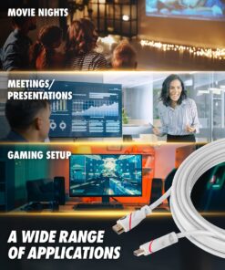 HDMI Cable 50 ft - in-Wall High Speed HDMI Cord - CL3 Rated - Supports 4K, 3D, Full HD, 2160p with Ethernet - Audio Return - Latest Version - 50 Feet (15.2 Meters) 4K 50ft 19 81t5IgF6ZSS