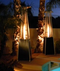 Hiland HLDSO1-WGTHG Pyramid Glass Tube Propane Patio Heater w/Wheels, 40,000 BTU, Hammered Bronze 29 81t6egTyOUL