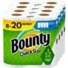 Bounty Quick Size Paper Towels, White, 8 Family Rolls = 20 Regular Rolls 8 Count (Pack of 1) 47 81t6ws1HsWL