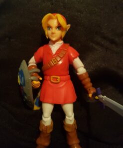 World of Nintendo, Legend of Zelda: Ocarina of Time Link in Goron Tunic Action Figure, 4 Inches 5 81t6yISvPTL