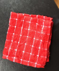 DII Basic Terry Collection Windowpane Dishcloth Set, 12x12, Red, 6 Piece 29 81t91Hi0cAL