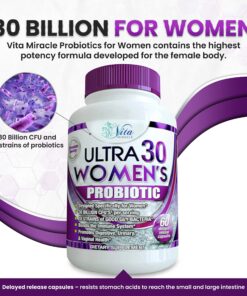 Probiotics For Women With Digestive Enzymes Prebiotics Cranberry & Goldenrod For Vaginal & Gut Health 30 Billion CFU Womens Probiotic Bloating Relief Multi Enzyme Pro PH Balance Vegan Gluten Free 60ct 1 Count (Pack of 1) 17 81tA 2E6YXL