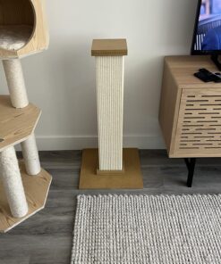 SmartCat Ultimate Scratching Post – Beige, Large 32 Inch Tower - Sisal Fiber, Simple Design - For All Cats Brown 42 81tBO4Ckd5L