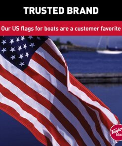 TAYLOR MADE PRODUCTS Sewn American Flag for Boats, 12" x 18", Marine-Grade Nylon, Fade Resistant, Brass Grommets, Embroidered Stars and Stripes, Flag only - 2020109194 24 81tC9y5AIJL