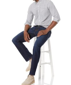 Amazon Essentials Men's Straight-Fit Stretch Jean 35W x 28L Indigo Wash 9 81tGpxSCGPS