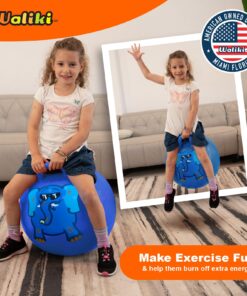 WALIKI Hopper Ball for Kids| Hippity Hop | Jumping Hopping Therapy Ball | Birthday Gift | Blue | Ages: 3-6 | 18"/45CM Ages: 3-6 (18"/45CM) 21 81tGu654wfL