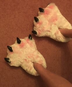 Wishpets Stuffed Animal - Soft Plush Toy for Kids - Pink Furry Tiger Slippers 28 81tHRmsMrxL