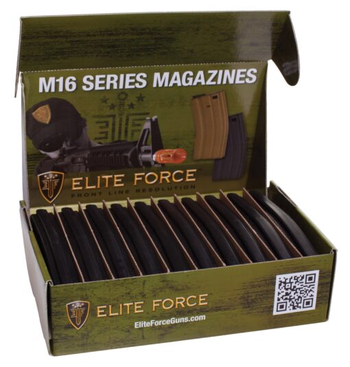 Elite Force M4 and M16 6mm BB Airsoft Gun Magazine Pack of 10 Black (140 Rounds)