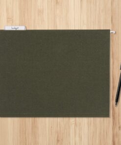 Amazon Basics Hanging File Folders, Letter Size, Standard Green, 1/5-Cut Tabs, 75 Count per box 75 Pack 26 81tHhAMrBGL