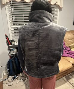 Snailax Heating Pad for Back Pain Relief, Electric Large Heating Pad for Neck and Shoulders,Cramps, Neck Warmer Weighted Wearable Back Heated Wrap, 6 Heat Settings & Auto Shut Off, Washable,Gifts 24" x 33"Gray 58 81tJaDMqrsL