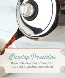 Alternative view of Farberware 50124 Classic Yosemite Stainless Steel Coffee Percolator - 8 Cup, Silver