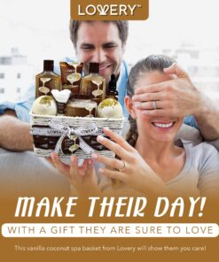 Bath and Body Gift Basket For Women and Men – 9 Piece Set of Vanilla Coconut Home Spa Set, Includes Fragrant Lotions, Extra Large Bath Bombs, Coconut Oil, Luxurious Bath Towel & More 35 81tKPV57OHL