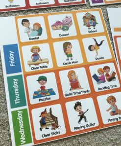 Godery Large Visual Schedule for Kids Chore Reward Chart,Bedtime Routine Chart for Toddlers,Double Side Schedule Board With 109 Cards for Home School Planner,Autism Learning Materials. 61 81tKeqb2mHL