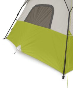 CORE 6 Person Instant Cabin Tent | Portable Large Pop Up Tent with Easy 60 Second Camp Setup for Family Camping | Included Hanging Organizer for Outdoor Camping Accessories Light Gray/Green 28 81tLCN3FiL