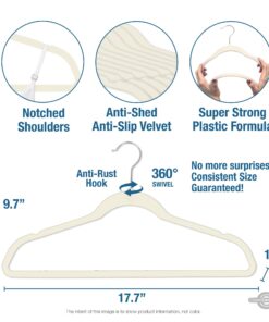 Closet Complete Premium True Heavyweight Velvet Hangers, 50, Black 15 81tLMglSwcL