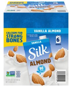 Alternative view of Silk Shelf-Stable Almond Milk, Vanilla, Dairy-Free, Vegan, Non-GMO Project Verified, 1 Quart (Pack of 6)