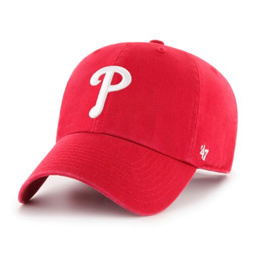 MLB Philadelphia Phillies '47 Clean Up Adjustable Hat, Red, One Size