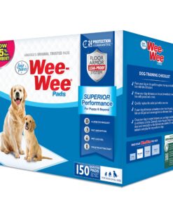 Four Paws Wee-Wee Superior Performance Pee Pads for Dogs - Dog & Puppy Pads for Potty Training - Dog Housebreaking & Puppy Supplies - 22" x 23" (150 Count),White 150 28 81tMaxYojyL