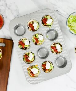 USA Pan Bakeware Muffin Pan, 12-Well, Aluminized Steel 24 81tN08WXPIL