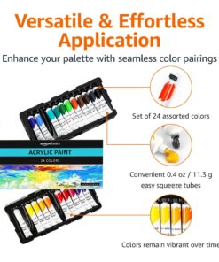 Amazon Basics Acrylic Paint Tubes, 24 Colors 33 81tN4bXy2qL