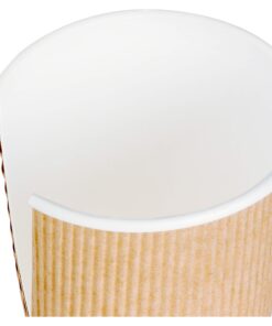 Genuine Joe GJO11260PK Insulated Ripple Hot Cup, 12-Ounce Capacity (Pack of 25),Brown Brown 12 ounces 20 81tNMZYiGL