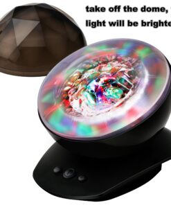 Aurora Northern Light Projection LED Night Light Lamp with 8 Lighting Mode & Speaker, Relaxing Light Show for Baby Kids and Adults, Mood Light for Baby Nursery Bedroom Living Room (Black) Blue,Green 25 81tOAUoznL