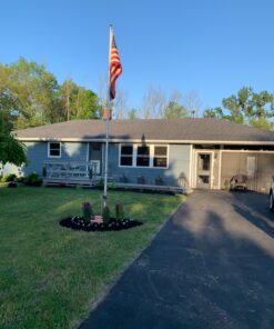 ANLEY Vintage Style Tea Stained American US Flag 3x5 Foot Nylon - Embroidered Stars and Sewn Stripes - 4 Rows of Lock Stitching - Antiqued USA Banner Flags with Brass Grommets 3 X 5 Ft 41 81tPPrThY0L