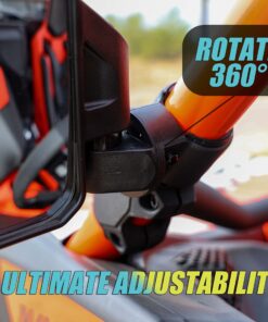 Chupacabra Offroad UTV Side Mirror Kit (2 Pack) Fits 1.6"- 2" Round Roll Cage Bar, Side UTV Mirrors w/Break Away & Adjustable Design - High Impact Shatter Proof Tempered Glass (Driver/Passenger Side) 33 81tQT0aV0xL