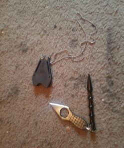 MTech USA – Fixed Neck Knife - Black Blade and Handle, Full Tang, Includes Nylon Fiber Sheath w/ Pocket Clip and Ball Chain - Hunting, Camping, Survival, Tactical, EDC – MT-588BK 37 81tQjdh4hXL