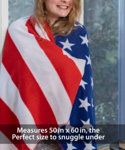 American Flag Throw Blanket - Plush Polyester Fleece United States Blanket, American Flag Home Decor for Veterans - 50"x60" 10 81tQyOdy2EL