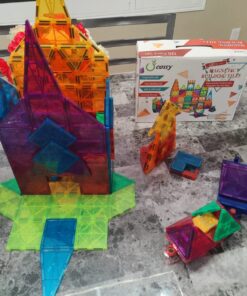 cossy 120Pcs Magnet Tiles Magnetic 3D Building Blocks Set Educational Construction Toys for 3+ Year Kids with Stronger Magnets, Rivets-Fastened, Educational, Recreational, Conventional 120 52 81tRSNDC9eL