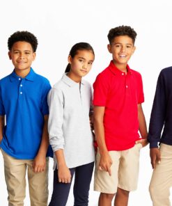 French Toast Boys' Long-Sleeve Pique Polo Shirt 12 Navy 10 81tTAHNAwL