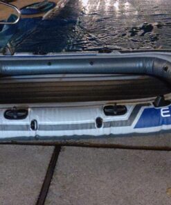 INTEX Excursion Inflatable Boat Series: Includes Deluxe 54in Aluminum Oars and High-Output Pump – SuperStrong PVC – Adjustable Seats with Backrest – Fishing Rod Holders – Welded Oar Locks 4-Person 47 81tTEkDLqeL