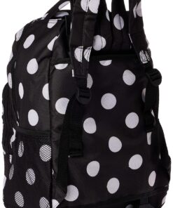 Rockland Double Handle Rolling Backpack, Black Dot, 17-Inch 22 81tUpnTcgoL