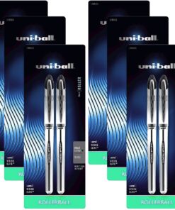 Alternative view of Vision (12 Pack) Elite Uni-ball Rollerball Pen Set Black Ink 0.8mm Bold Point Precise