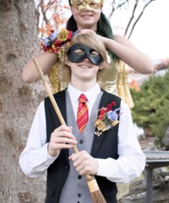 Masquerade Mask For Men Antique Look Mask for Halloween, Prom Party, Venetian Party, Mardi Gras, Carnival & Masquerade Ball One Size Black 35 81tVAGOeDYL