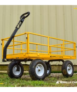 Gorilla Carts Heavy-Duty Steel Utility Cart with Removable Sides and 13" Tires, 1200-lbs. Capacity, Yellow 33 81tVWwEUELL