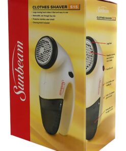 Sunbeam S-15 Travel Clothes Fabric Shaver Lint and Pill Remover, White 10 81tVsmrYTqL
