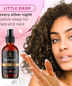 DOUBLE SIZED (2Oz) Retinol Serum for Face with Hyaluronic Acid + Vitamin E and A + Aloe Vera Anti-Aging Serum Pore Tightener Fade Dark Spots Clinical Strength Formula by InstaSkincare 2 Fl Oz (Pack of 1) 27 81tW5pbeorL