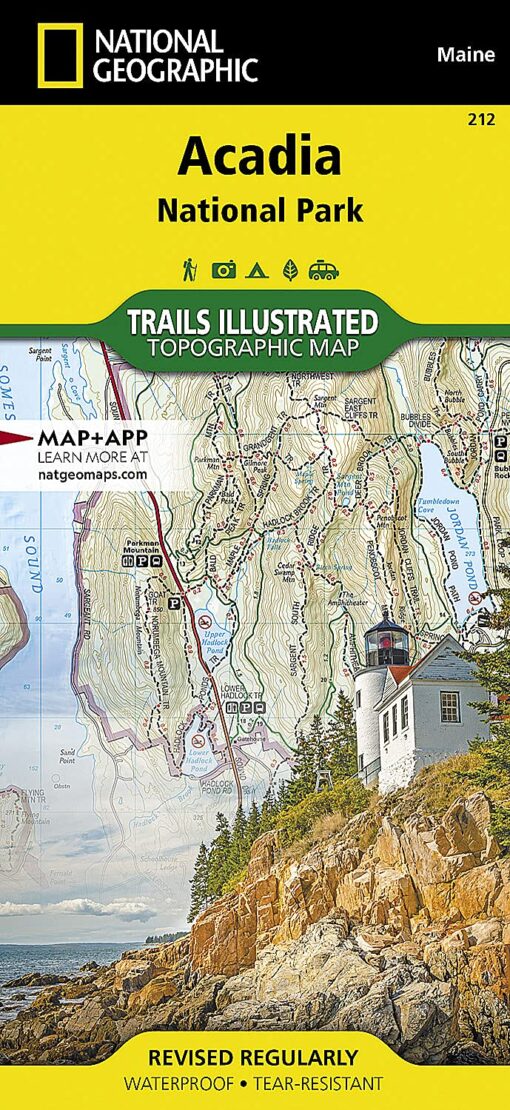 Acadia National Park Map (National Geographic Trails Illustrated Map, 212) Map, Folded Map