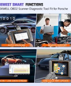 FOXWELL NT710 fit for Porsche Scan Tool Diagnostic Scanner, Upgraded NT510 Full System OBD2 Scanner Code Reader Bidirectional Control All Maintenance Services Oil Reset ABS Bleed SRS EPB BMS DPF ETC 15 81tYCG52wOL