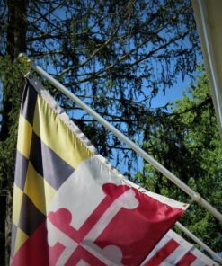 Grace Alley Flag Pole: 6 Foot Tangle Free Spinning Flag Pole. Residential or Commercial Flag Pole. Wind Resistant/Rust Free. (Silver) Silver 35 81tZFFj2BEL