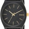 Nixon Time Teller A045. 100m Water Resistant Watch (37mm Stainless Steel Watch Face) Matte Black / Gold 3 81taxaYYNRL 1