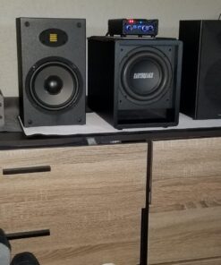 Pyle PDA6BU.5 Compact Bluetooth Stereo Amplifier - Desktop Audio Power Amp Receiver with FM Radio, MP3/USB/SD Readers, Digital LCD Display, Microphone Input (200 Watt), Black 43 81tczTvJ5ML