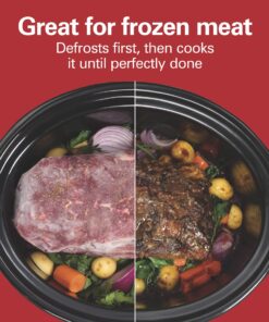 Alternative view of Hamilton Beach Portable 6 Quart Set & Forget Digital Programmable Slow Cooker with Lid Lock, Temperature Probe & Defrost Setting, Dishwasher Safe Crock & Lid, Silver (33869) Defrost Setting, Temperature Probe